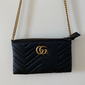 GUCCI matelasse mini GG Marmont chain bag
